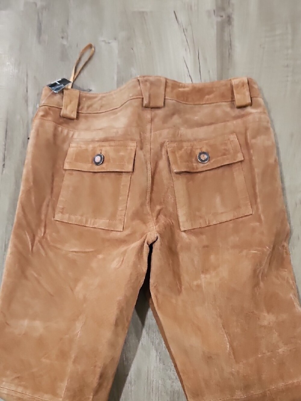 Leather/Suede INC Intl Concepts Suede Flare Pants - Camel Brown Size 8 Bin 6 - Picture 7 of 8